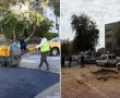 בתוך כשעתיים מזירת הנפילה בחולון הכביש תוקן והרחוב חזר לשגרה
