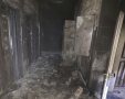 לובי הבניין לאחר שהוצת - דוברות המשטרה